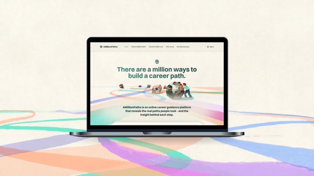 AMillionPaths Webflow website case study cover